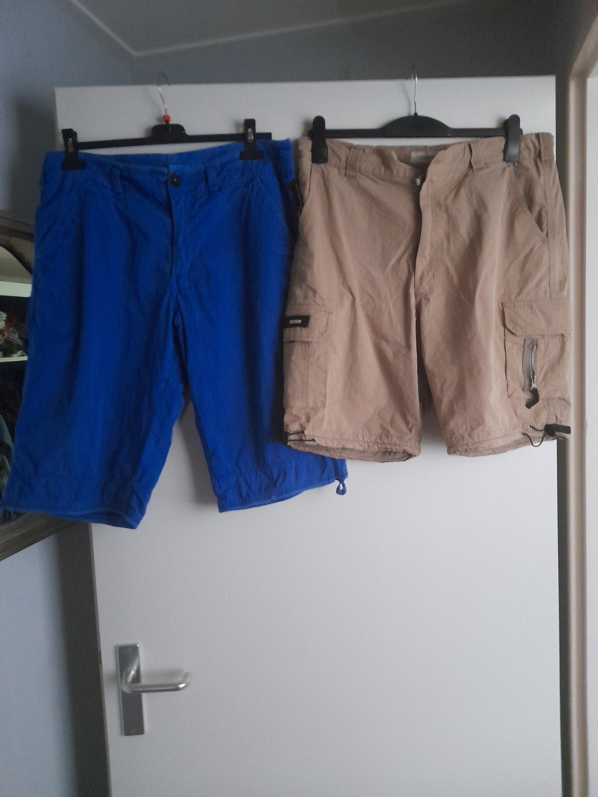 Heren korte broeken mt XL 2 stuks, Ophalen of Verzenden, Gedragen, Maat 56/58 (XL), Blauw
