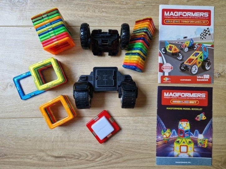 Magformers Transform wheel set met extra vormen, Ophalen of Verzenden, Zo goed als nieuw, Overige merken