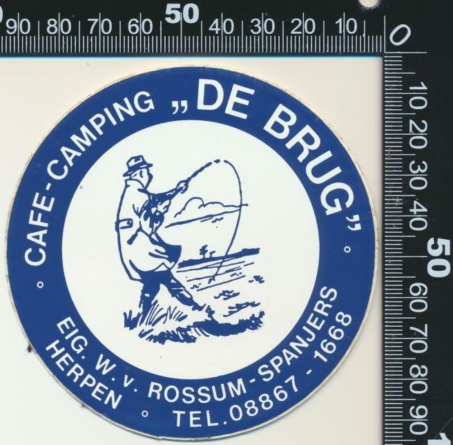 Sticker: Cafe Camping De Brug - Herpen, Ophalen of Verzenden, Zo goed als nieuw, Bedrijf of Vereniging