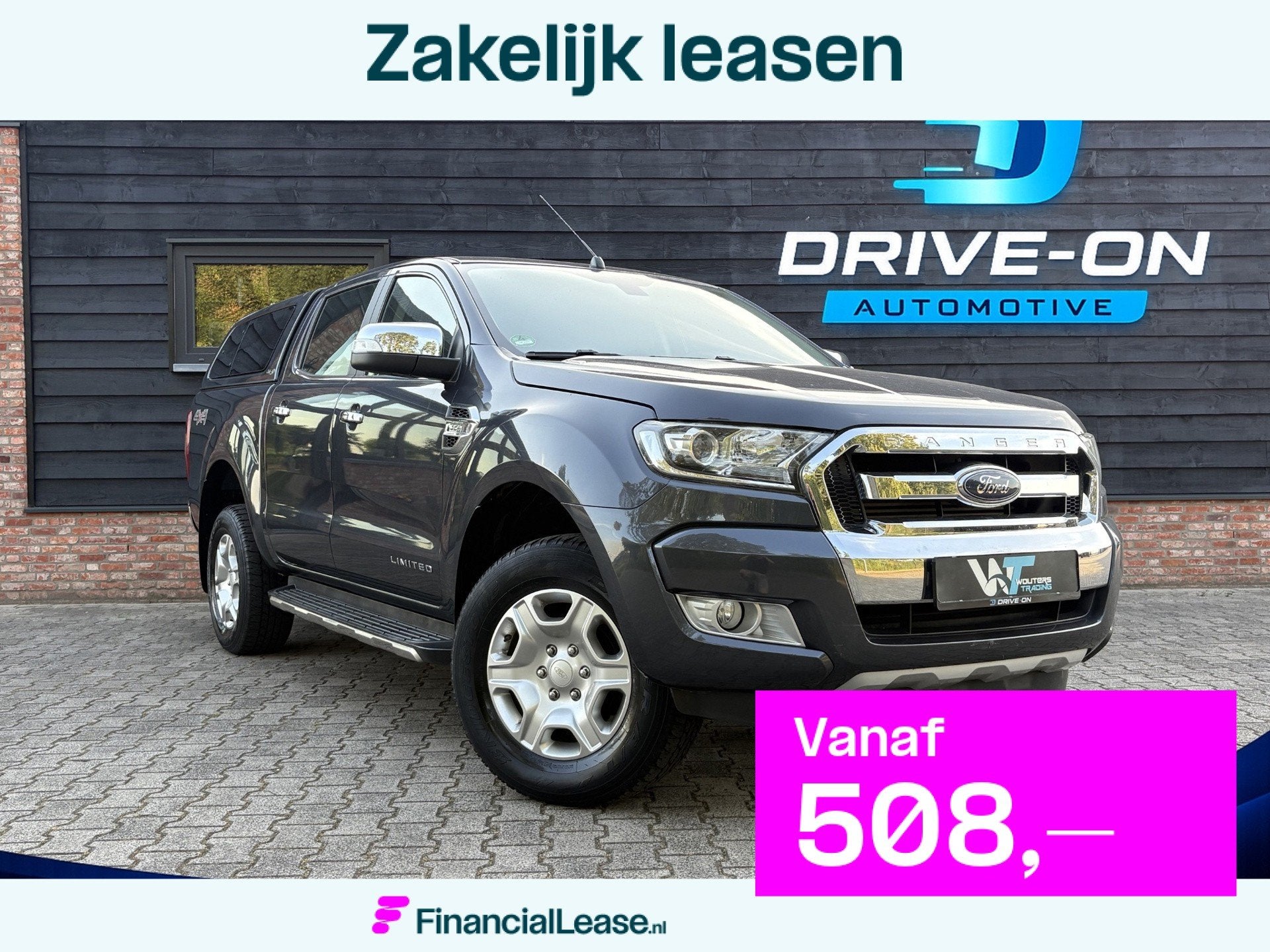 Ford Ranger 3.2 TDCi Limited - Marge - 5 persoons - Leder -, Automaat, Parkeersensor, Gebruikt, Zwart