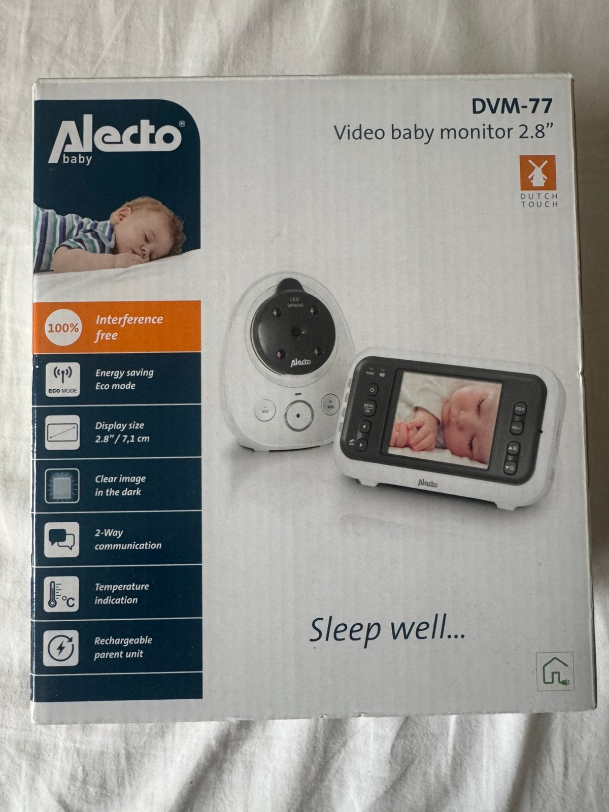 Alecto DVM-77 babyfoon, Kinderen en Baby's, Ophalen of Verzenden, Zo goed als nieuw, 250 meter of meer, Camera