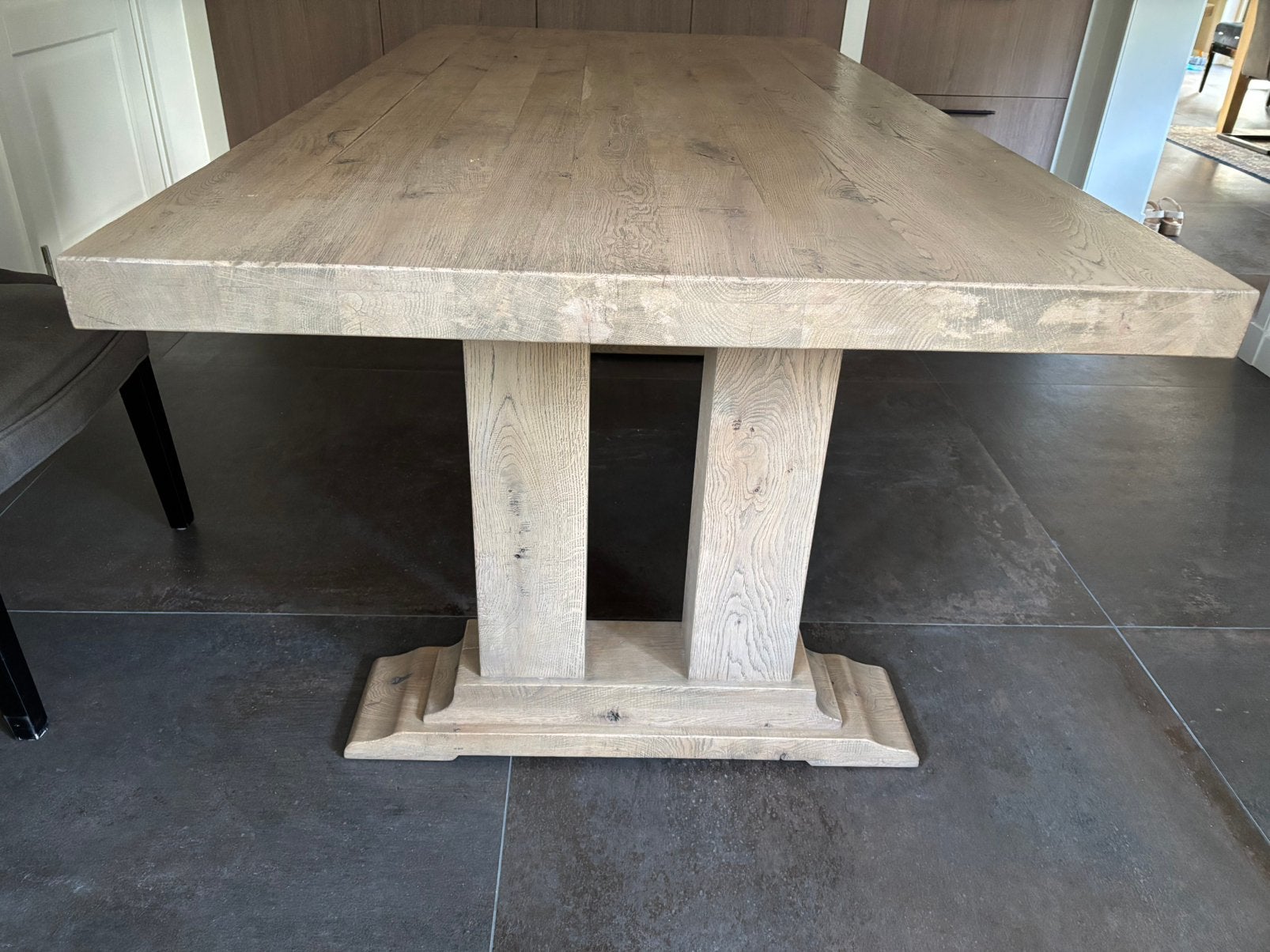 Eettafel eiken  200x100, Ophalen, Klassiek, Eikenhout, 200 cm of meer