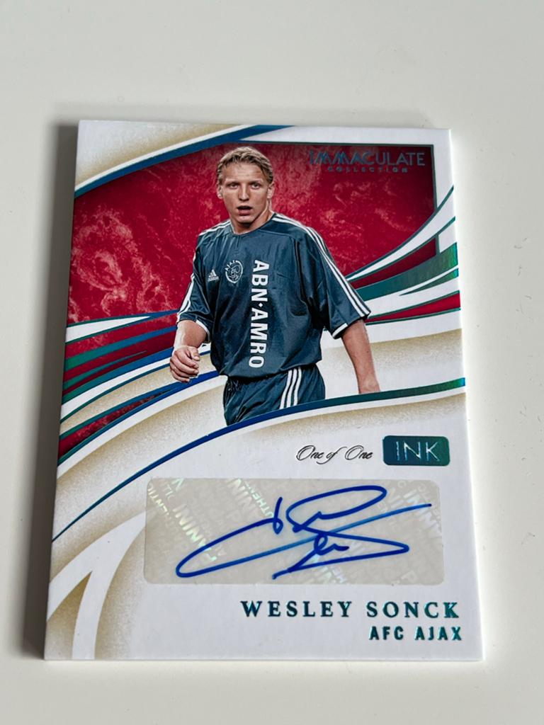 Wesley Sonck Panini 2020 Immaculate Auto Ajax 1/1, Ophalen of Verzenden, Zo goed als nieuw, Plaatje
