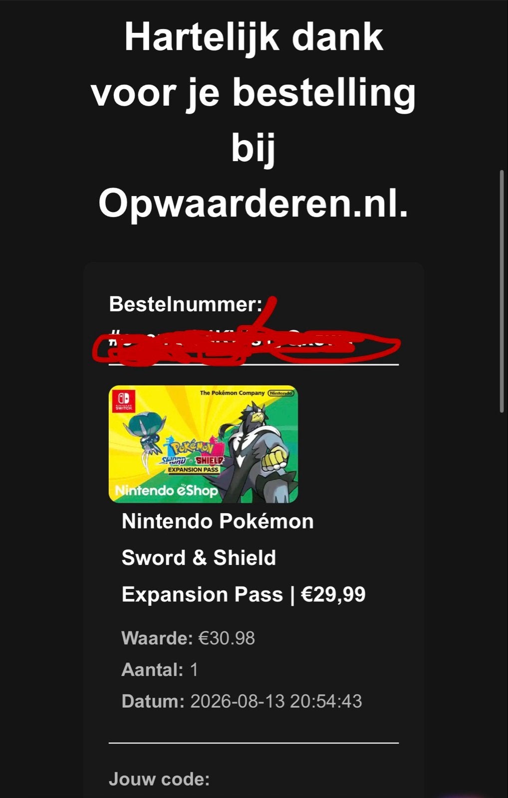 Pokémon Sword/Shield Expansion Pass - Nintendo Switch (Code), Spelcomputers en Games, Games | Nintendo Switch, Online, Verzenden