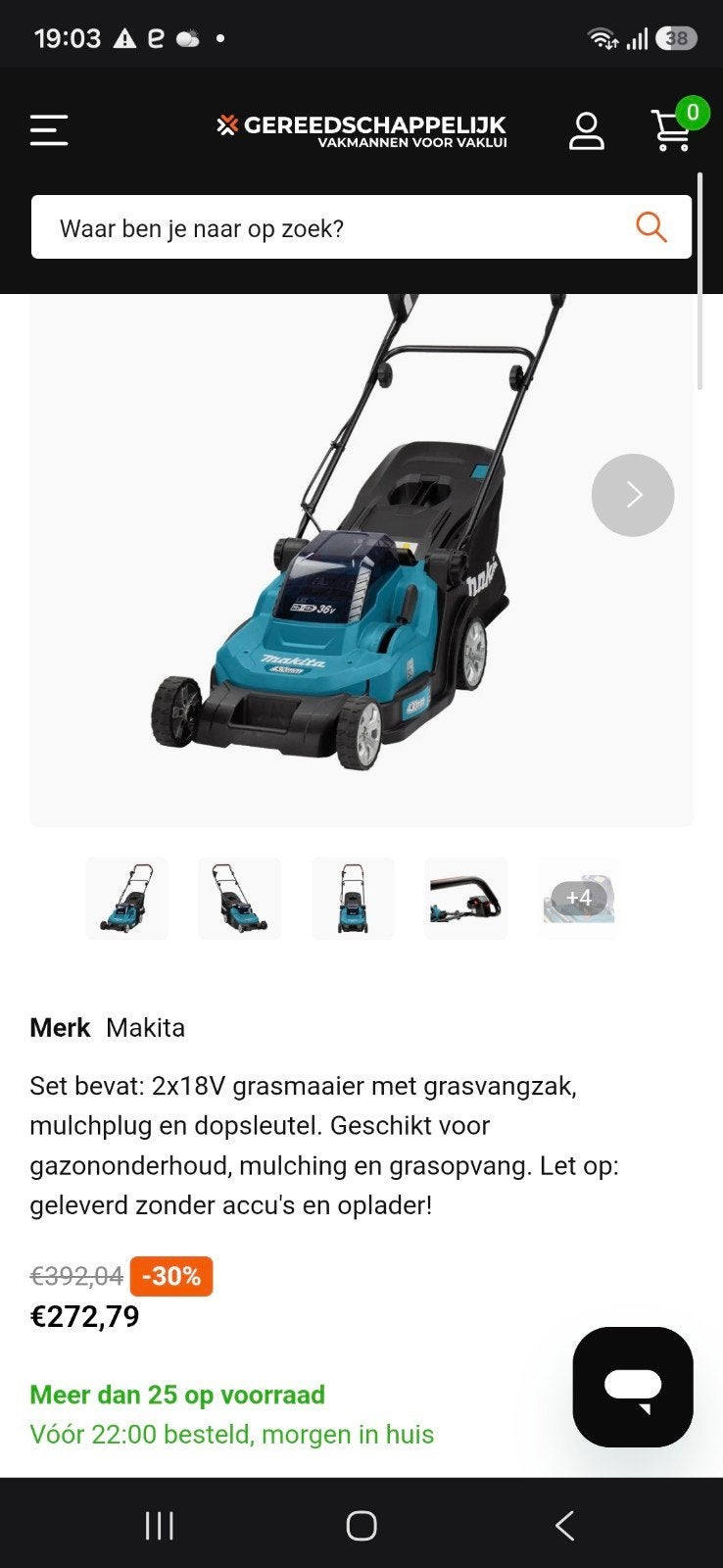 Makita DLM432 Accu Grasmaaier - Demo Model, Accu-grasmaaier, Ophalen of Verzenden, Zo goed als nieuw, Makita