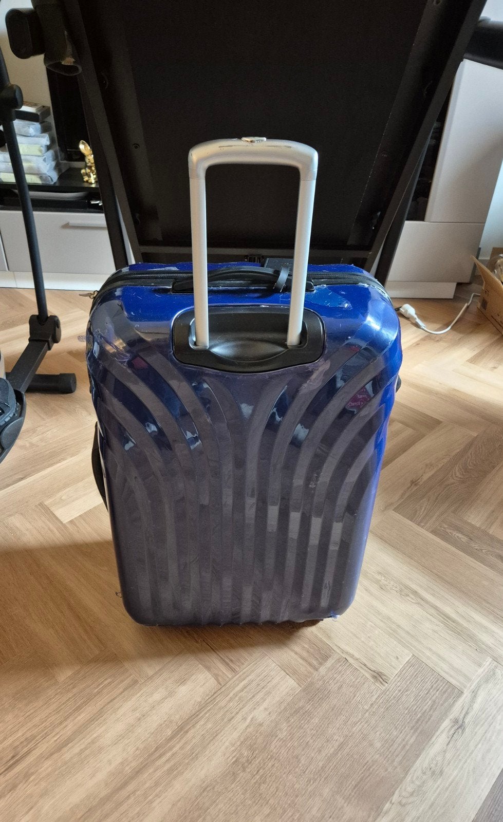 Decent Blauwe Grote Reiskoffer 79 cm, Ophalen, Overige materialen, Wieltjes, Gebruikt