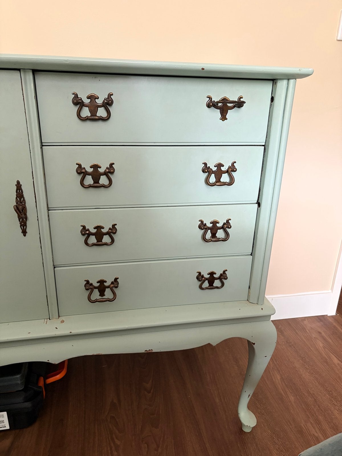 Barrok dressoir met lades en kastje, Ophalen, Gebruikt, 100 tot 150 cm, 3 of 4 laden