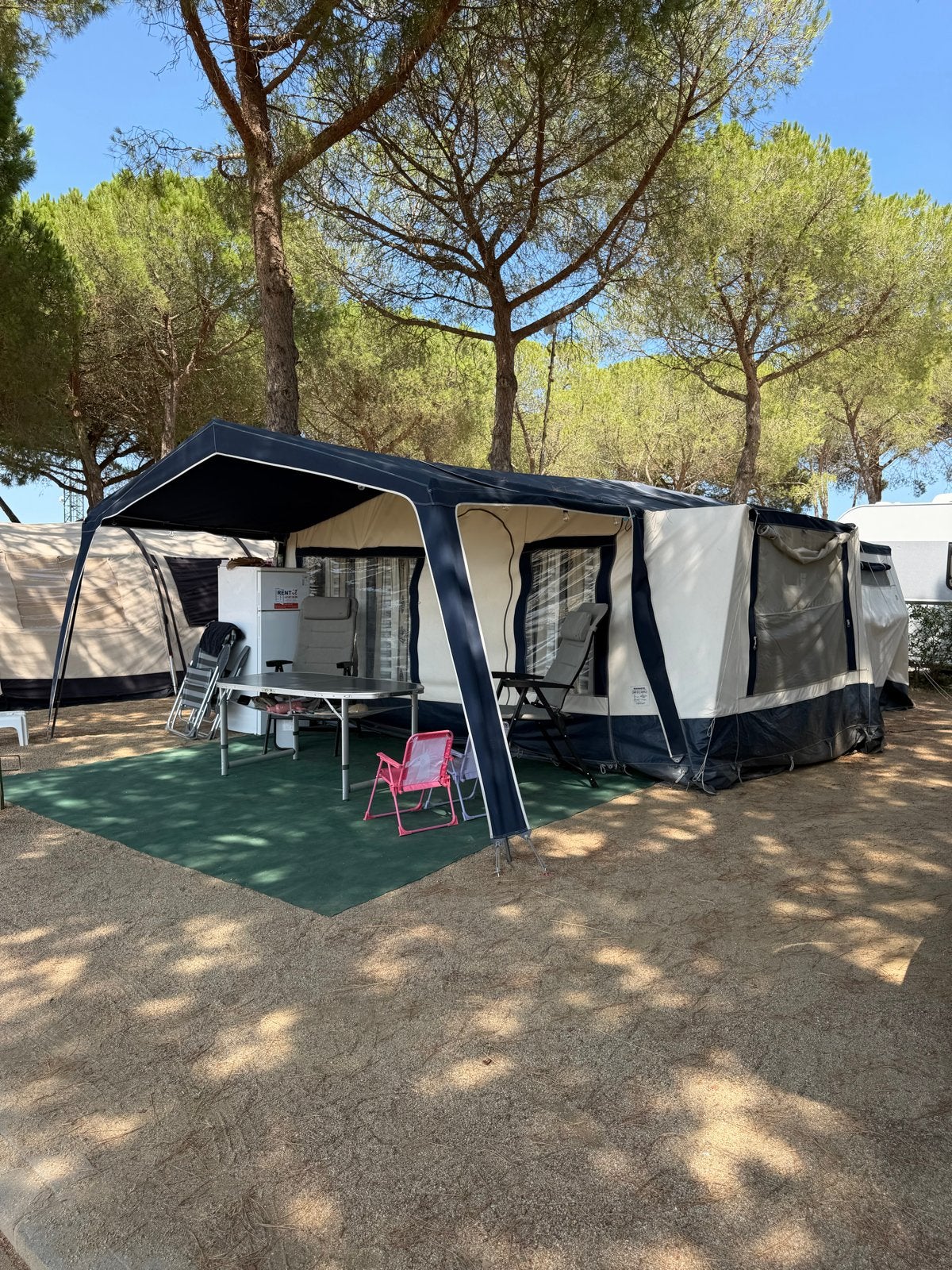 Roadmaster Family S vouwwagen met voortent en luifel, Ophalen
