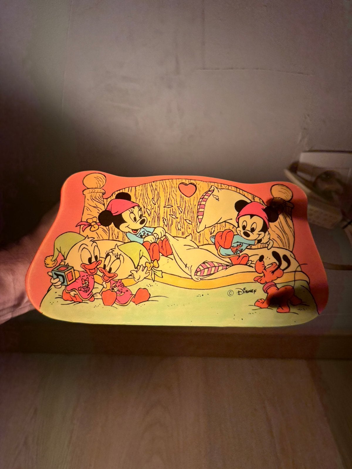 Vintage Disney-wandlamp Mickey Mouse, Donald Duck, Pluto, Verzamelen, Ophalen of Verzenden