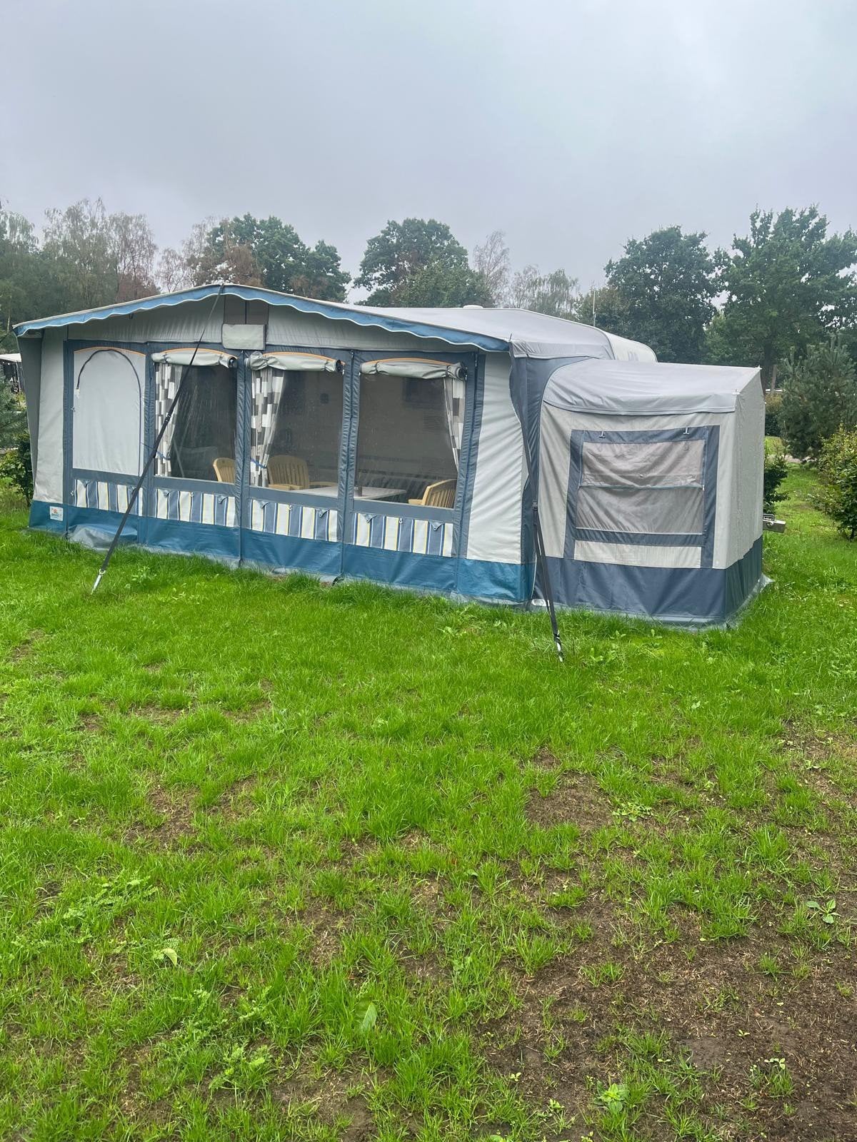 Azur uit 1992 met voortent, slaapcabine en extra's, Caravans en Kamperen, Voortentlamp, Rondzit, Particulier, Knaus