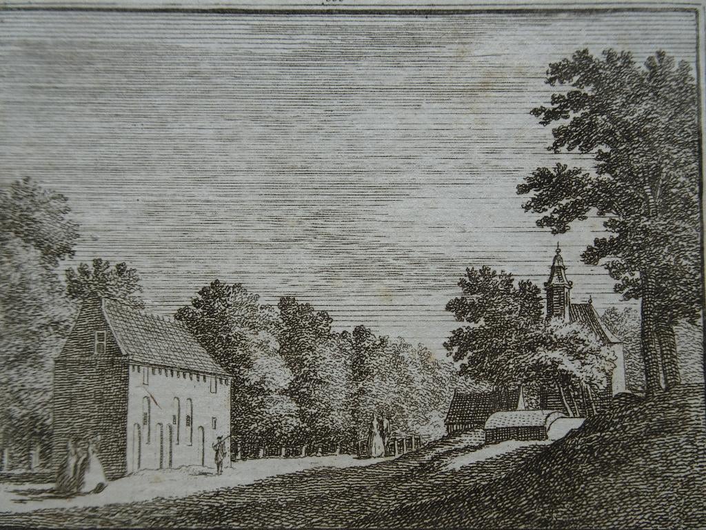 Gravure Kruithuis kerk Enkhuizen 1729 Hendrik Spilman, Verzenden