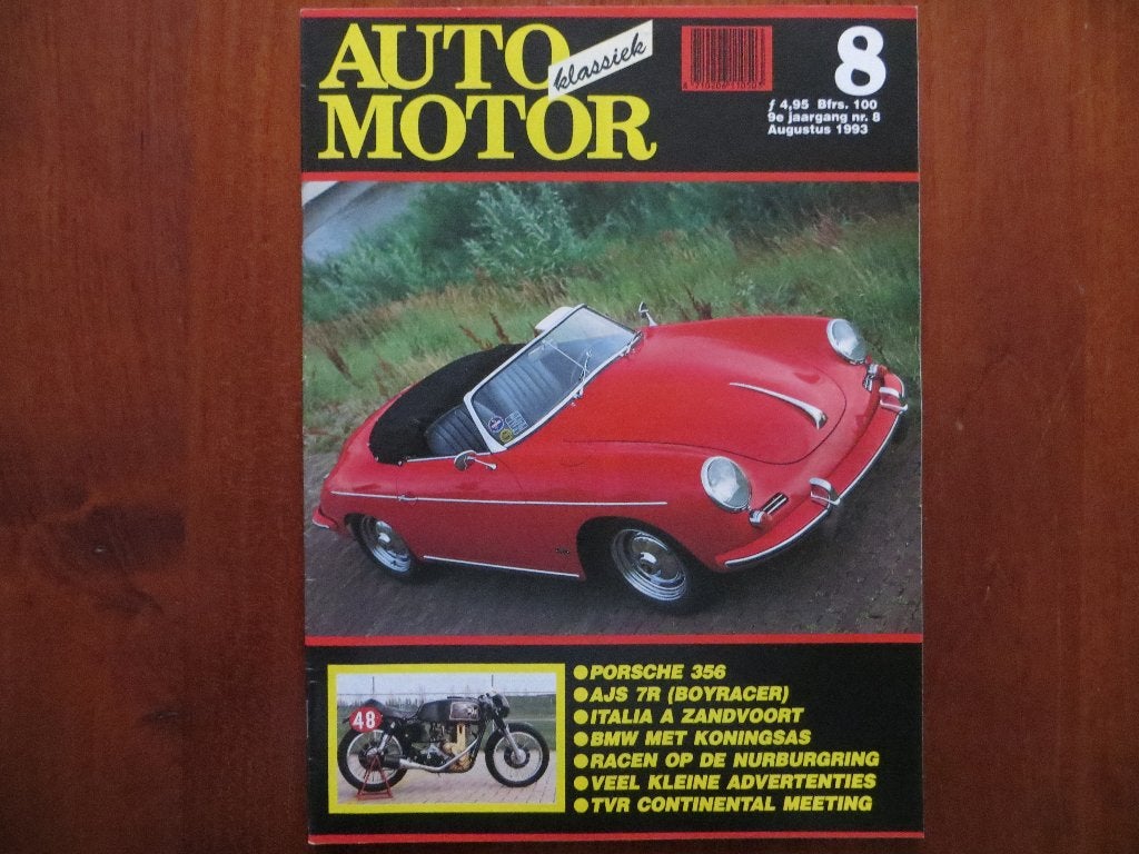 Auto Motor Klassiek 8 1993 Porsche 356, TVR, postzegels, AJS, Verzenden, Nieuw, Porsche