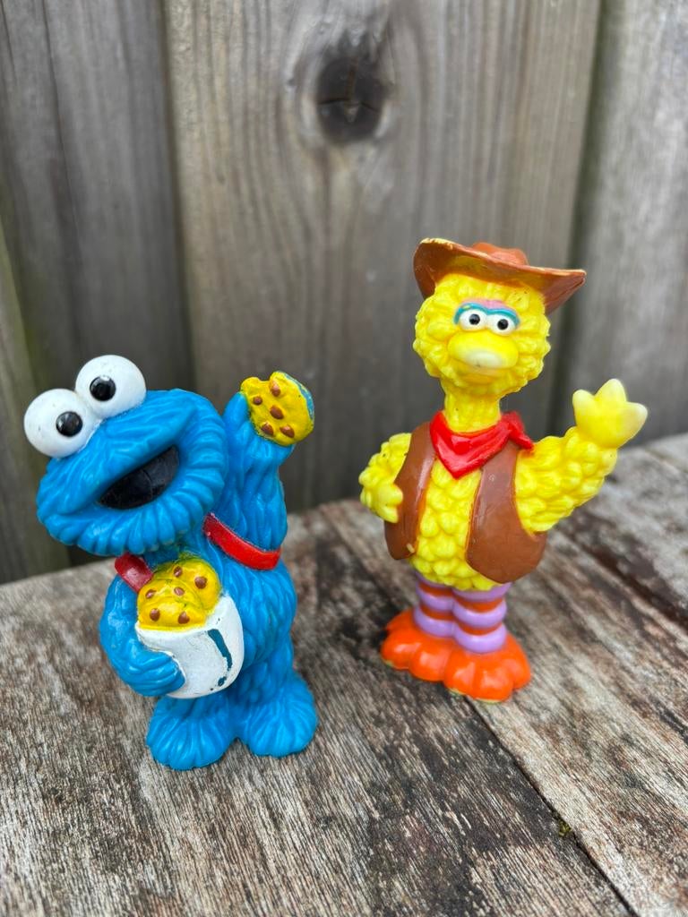 Sesamstraat vintage koekiemonster en pino, Verzenden