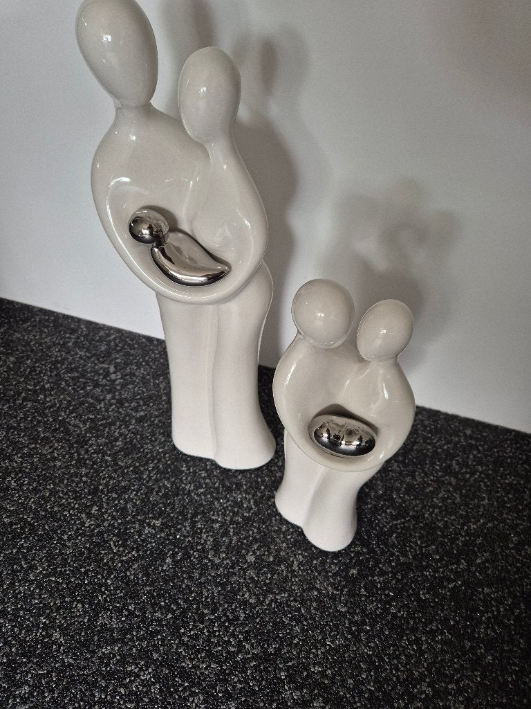 Decoratie beelden, Gebruikt, Ophalen of Verzenden, Modern, Wit