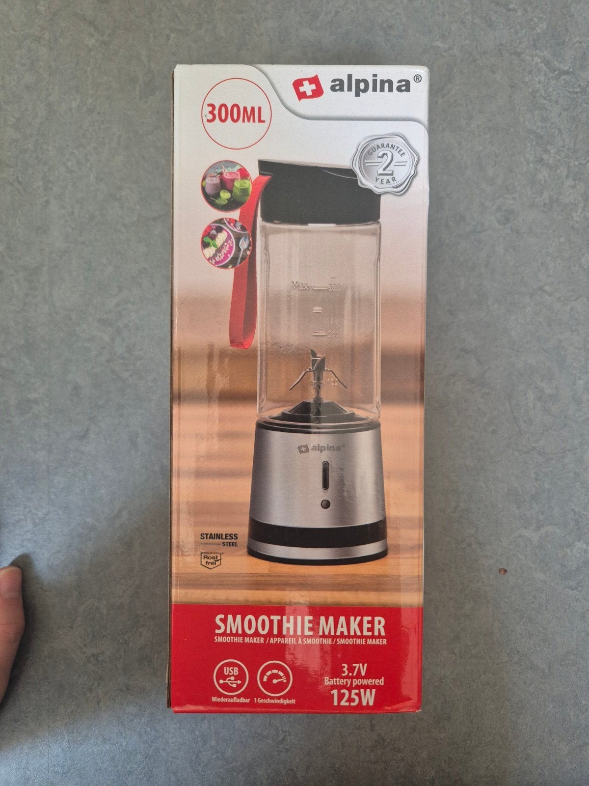 Alpina Draagbare Smoothie Maker - NIEUW!, Witgoed en Apparatuur, Ophalen of Verzenden, Nieuw, Blender to go