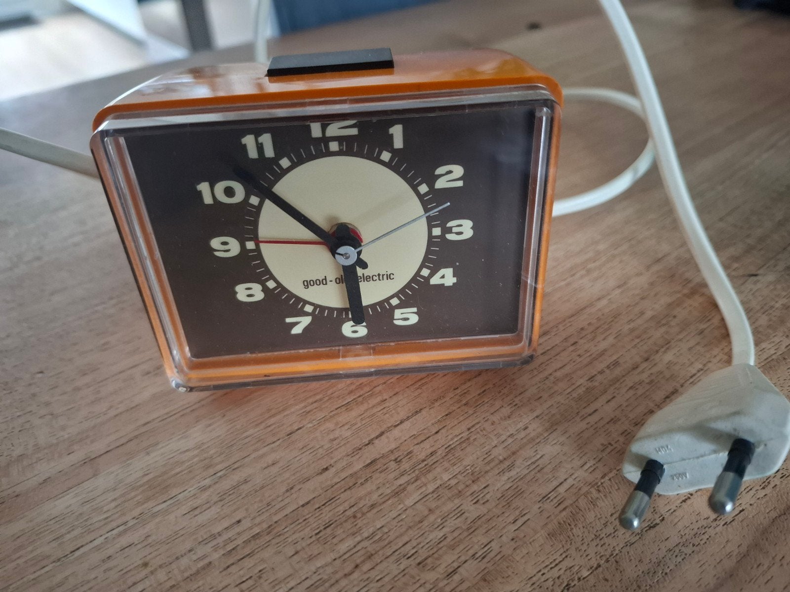 Vintage Oranje Elektrische Wekker Jaren '70 -, Antiek en Kunst, Ophalen of Verzenden