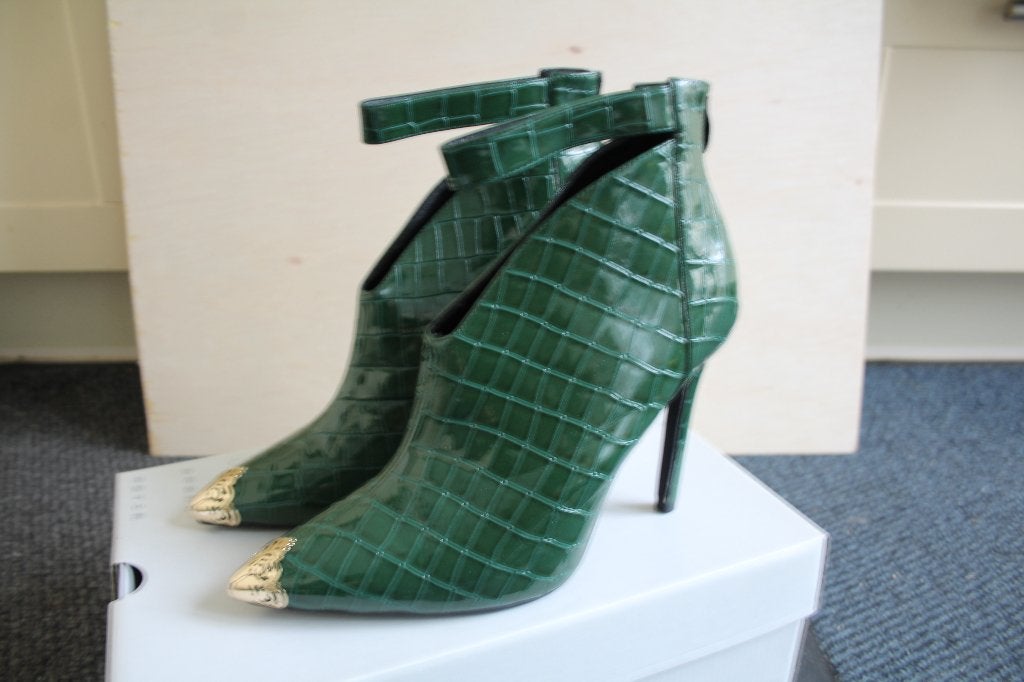 Dames schoenen, Verzenden, Lage of Enkellaarzen, Zo goed als nieuw, Groen