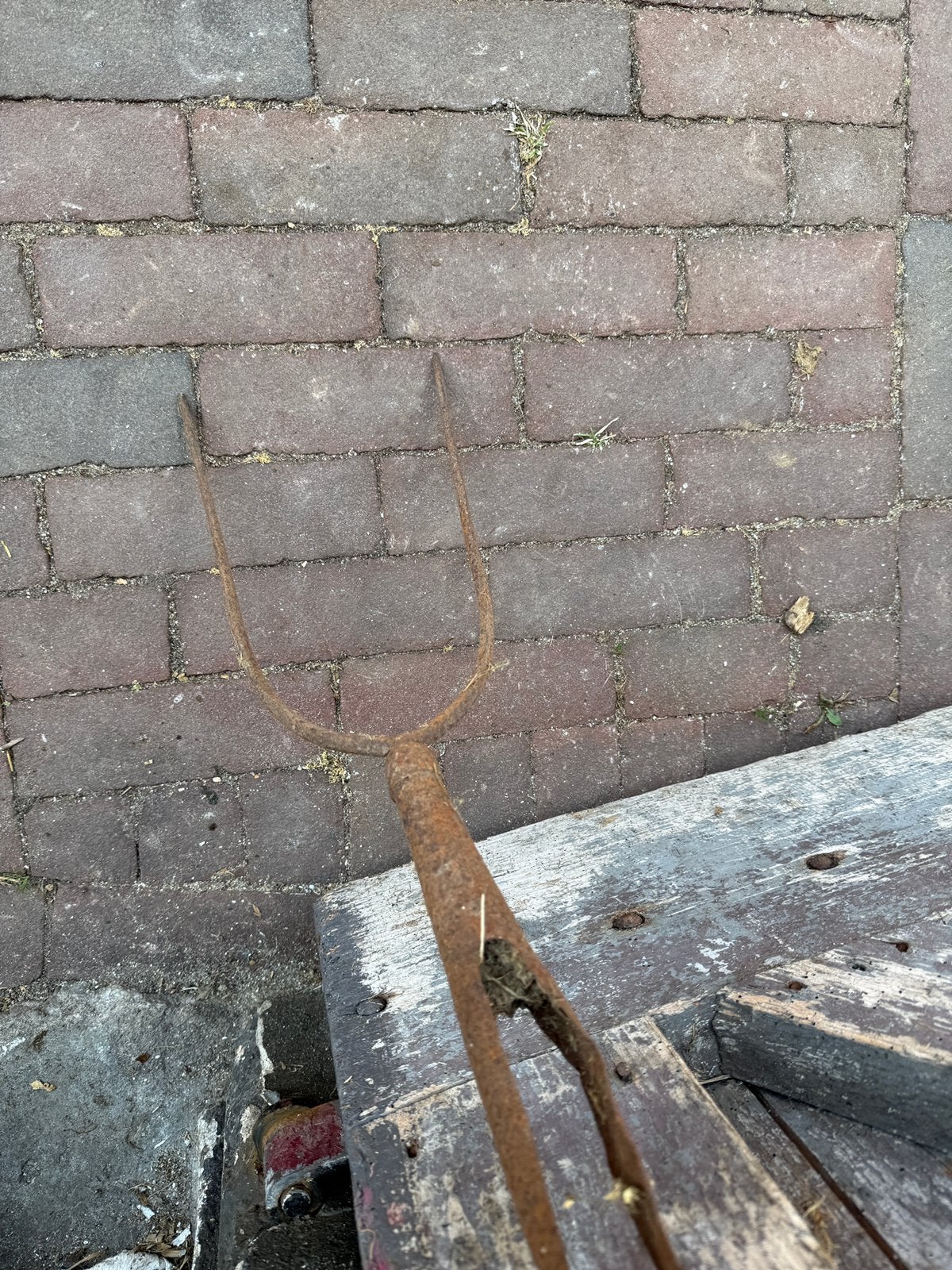 Gesmeden Gavel/hooivork, Ophalen, Gebruikt