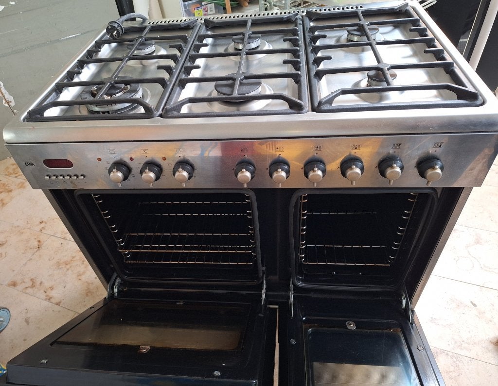 ETNA 6 pits gasfornuis met dubbele oven, Ophalen, Gebruikt, 60 cm of meer, Gas