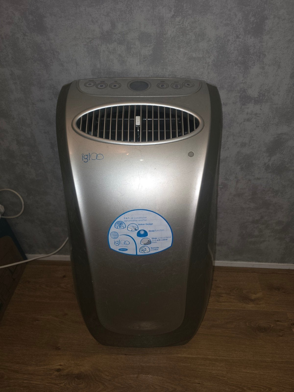 Carrier Igloo Mobiele Airco gereserveerd voor Alex, Witgoed en Apparatuur, Ophalen, Gebruikt, Minder dan 60 m³, 3 snelheden of meer