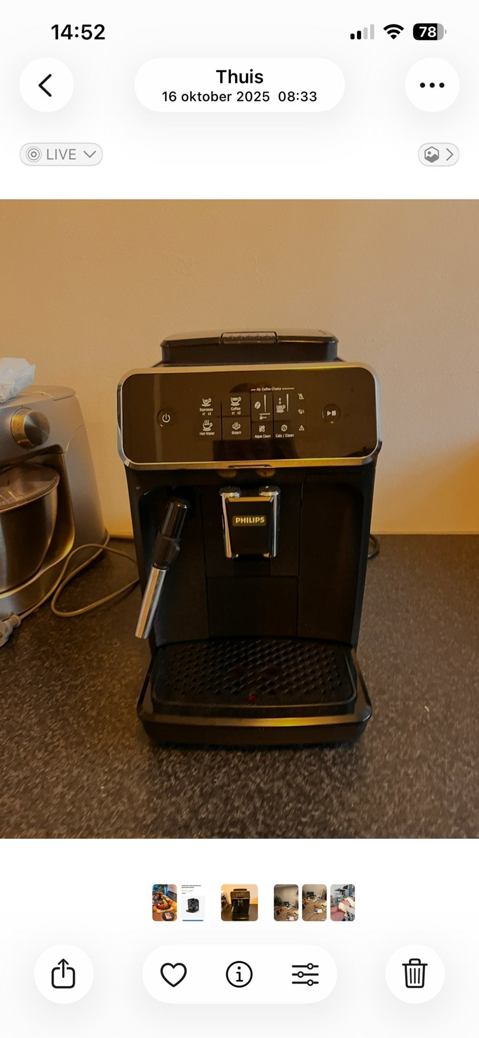 Philips 2200-serie Volautomatische Espressomachine, Witgoed en Apparatuur, Koffiezetapparaten, Ophalen, Zo goed als nieuw, Espresso apparaat