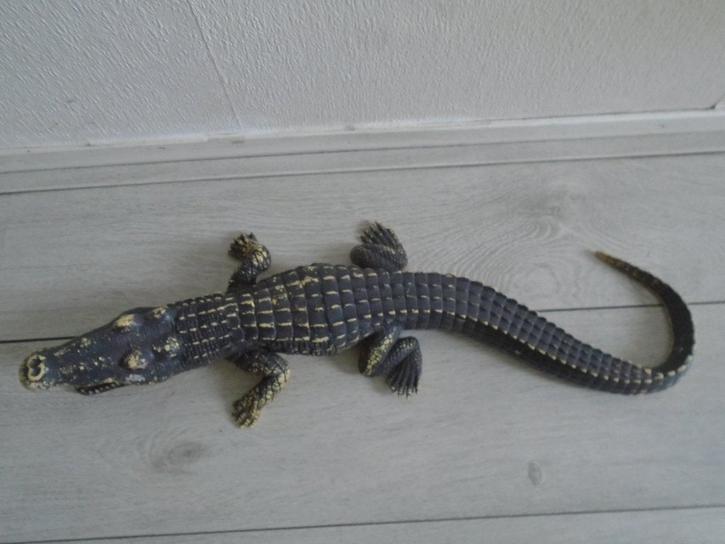 Realistische Grote Plastic Krokodil Speelgoed - 65 cm, Ophalen of Verzenden, Zo goed als nieuw, Losse onderdelen, Figuren
