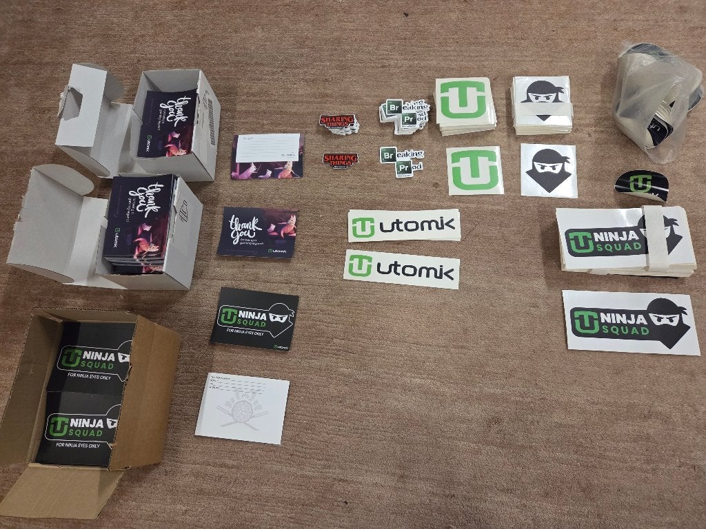 Partij Utomik gaming stickers, Ophalen of Verzenden, Nieuw, Strip of Tekenfilm
