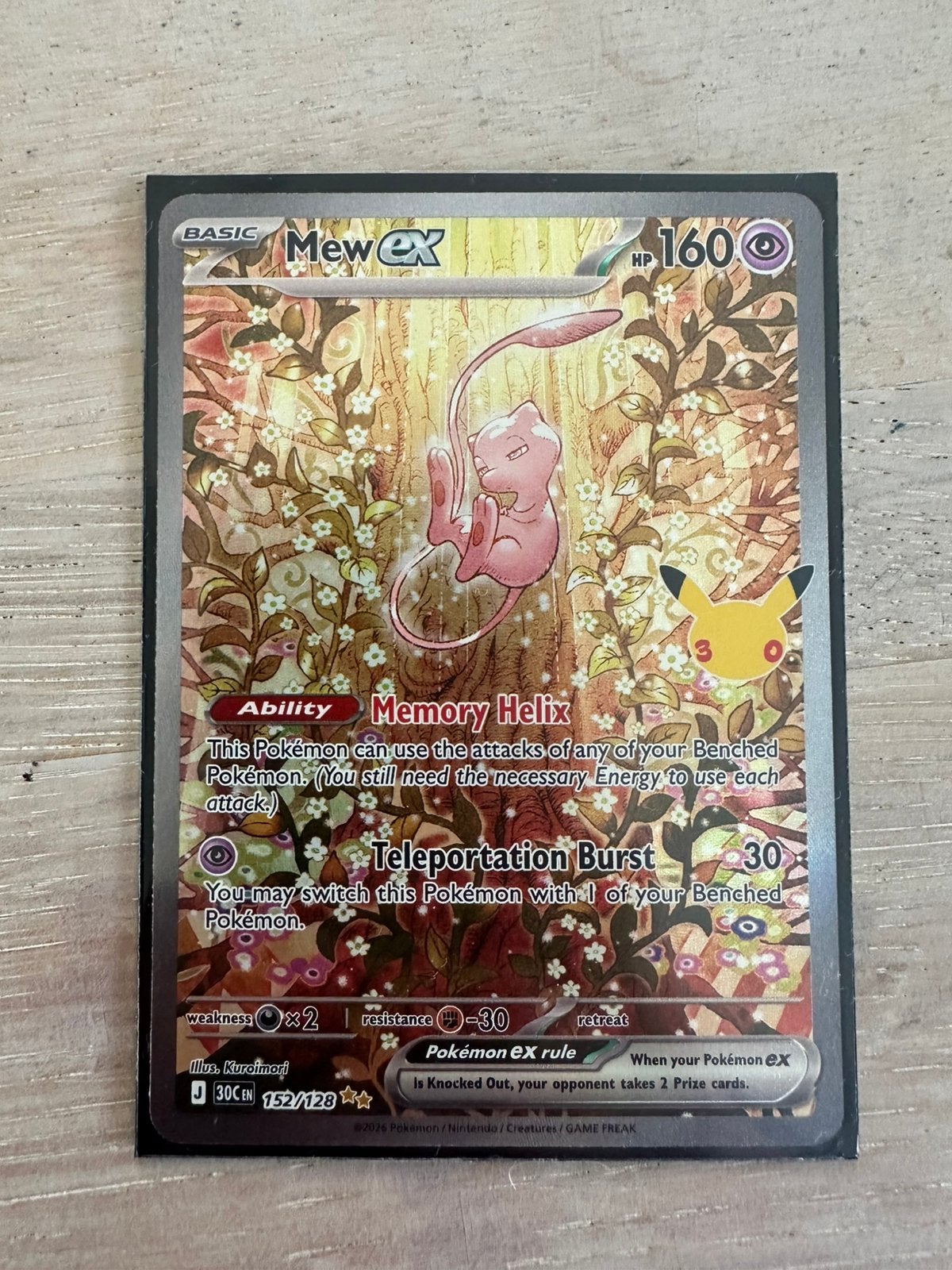Mew ex 152/128 – Pokémon 30th Celebration – Near Mint, Ophalen of Verzenden, Nieuw