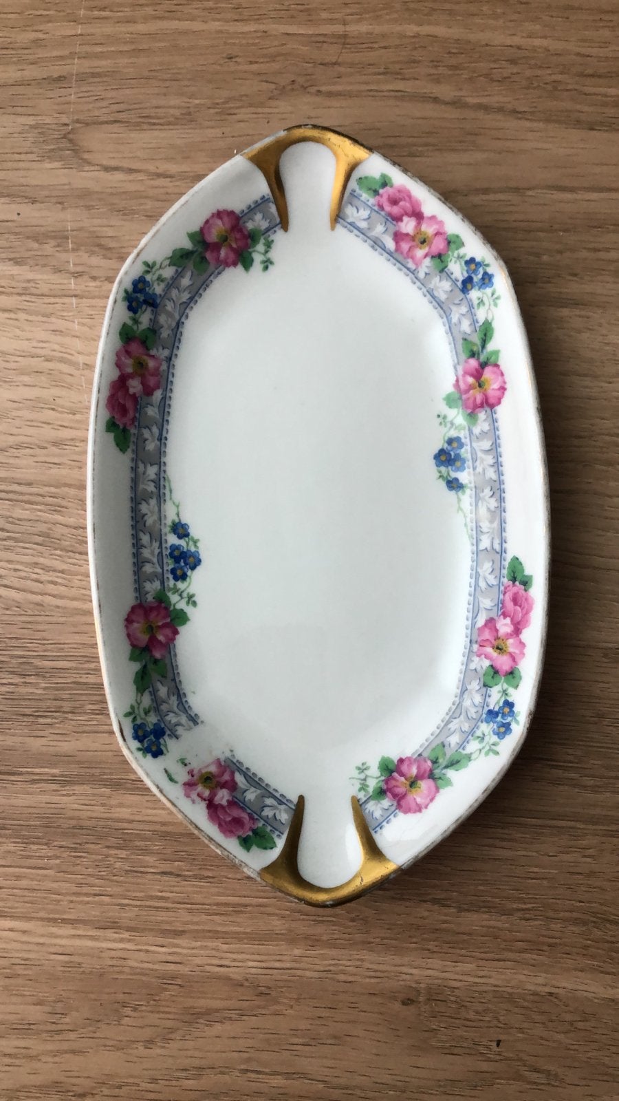 Antiek Limoges Jean Boyer schaaltje met bloemmotief, Ophalen of Verzenden