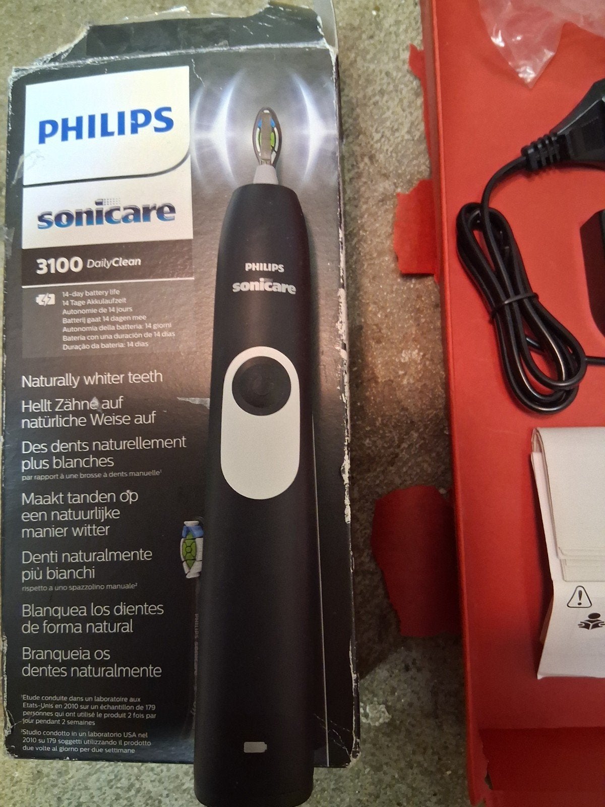 Philips Sonicare 3100 Elektrische Tandenborstel Zwart, Ophalen of Verzenden, Nieuw, Mondverzorging