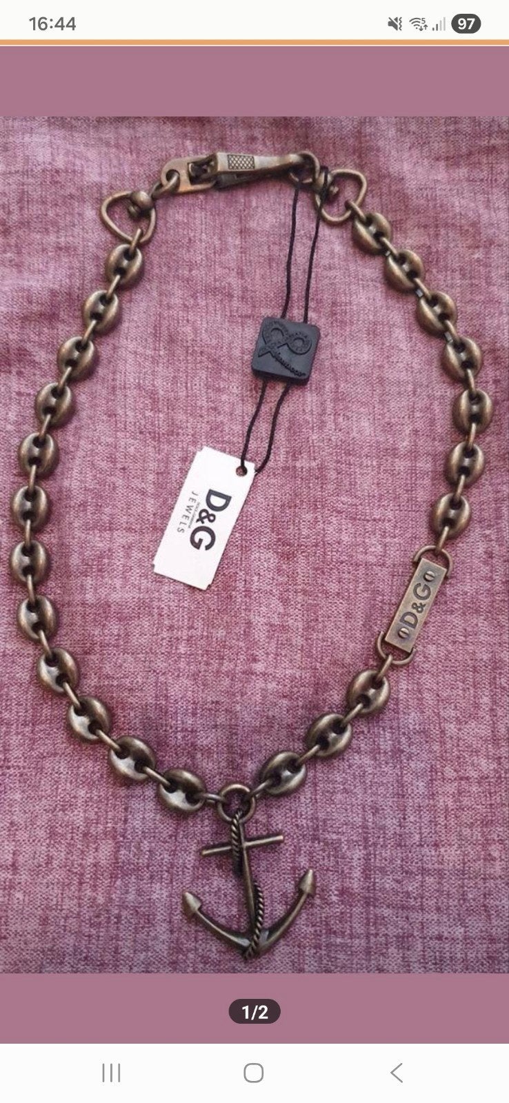 Super gave ketting D&G nieuw!., Ophalen of Verzenden, Nieuw, Zilver, Overige materialen