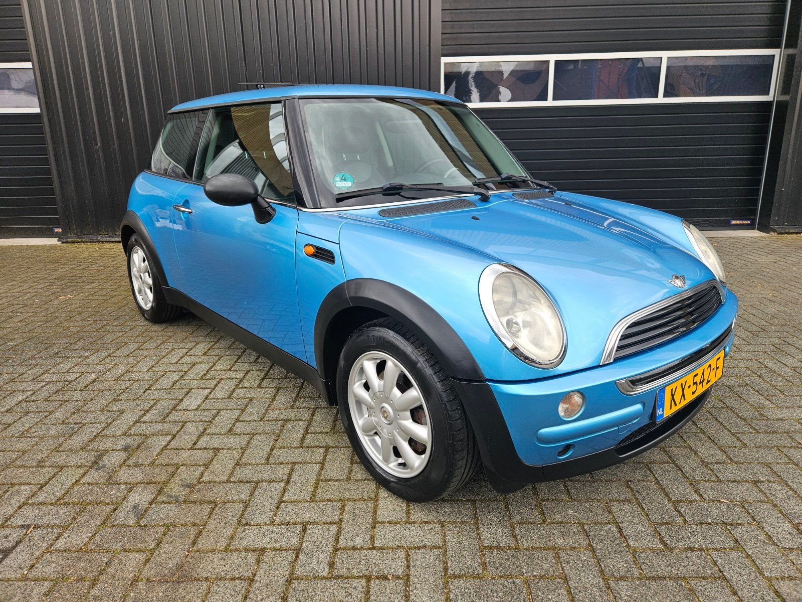 Mini One 2004 Panoramadak, Stoelverwarming, Airco, Cruise, B, 4 cilinders, Leder en Stof, Handgeschakeld, Grijs