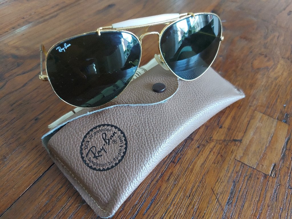 Ray Ban 'piloten' zonnebril Outdoorsman II, Gebruikt, Zonnebril, Ophalen of Verzenden, Ray-Ban