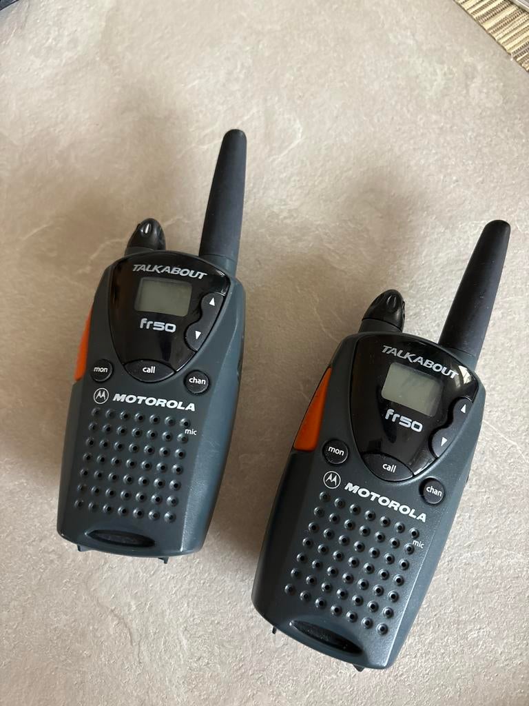 Motorola Talkabout FR50 Walkie Talkie Set - Betrouwbaar, Gebruikt, Ophalen of Verzenden, Portofoon of Walkie-talkie, Met broekklem