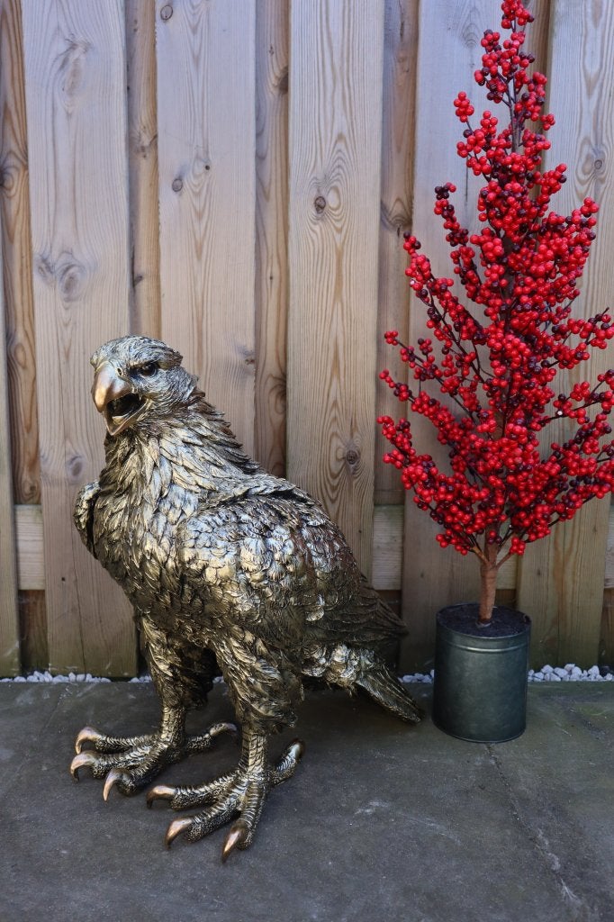 Arend beeld goud 54 cm | tuinbeeld & woondecoratie, Dierenbeeld, Kunststof, -, -