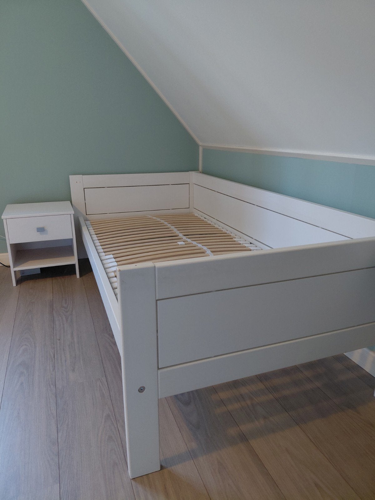 Eenpersoonsbed/halfhoogslaper van Lifetime, Ophalen, 90 cm, Eenpersoons, Wit
