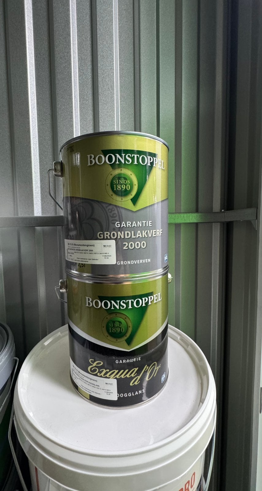 Boonstoppel Verf (ZIE BESCHRIJVING!!), Ophalen, 5 tot 10 liter, Groen, Verf