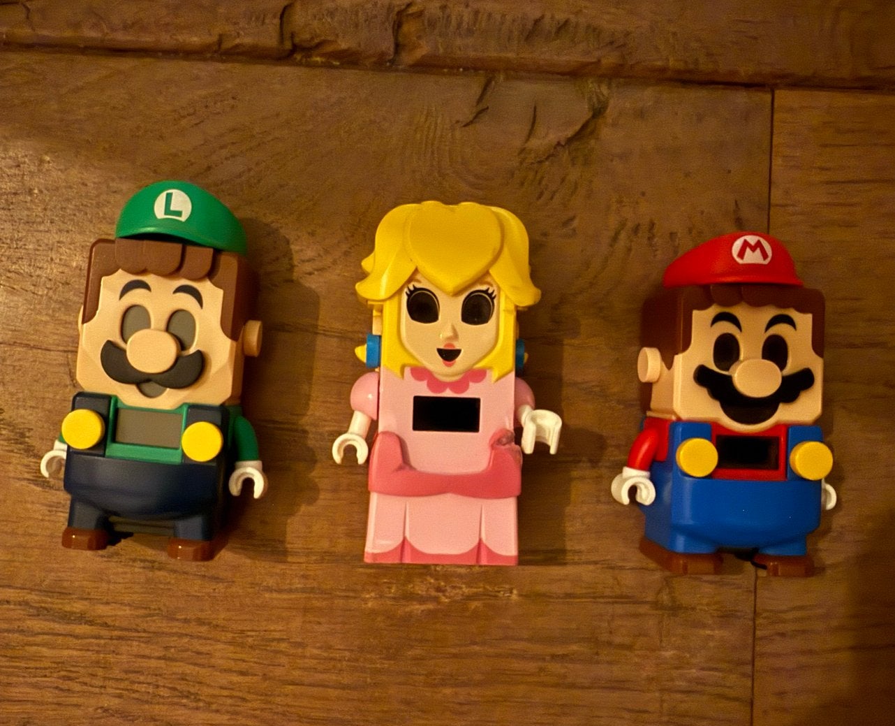Lego Super Mario figuren: Luigi, Peach en Mario, Ophalen of Verzenden, Zo goed als nieuw, Overige merken