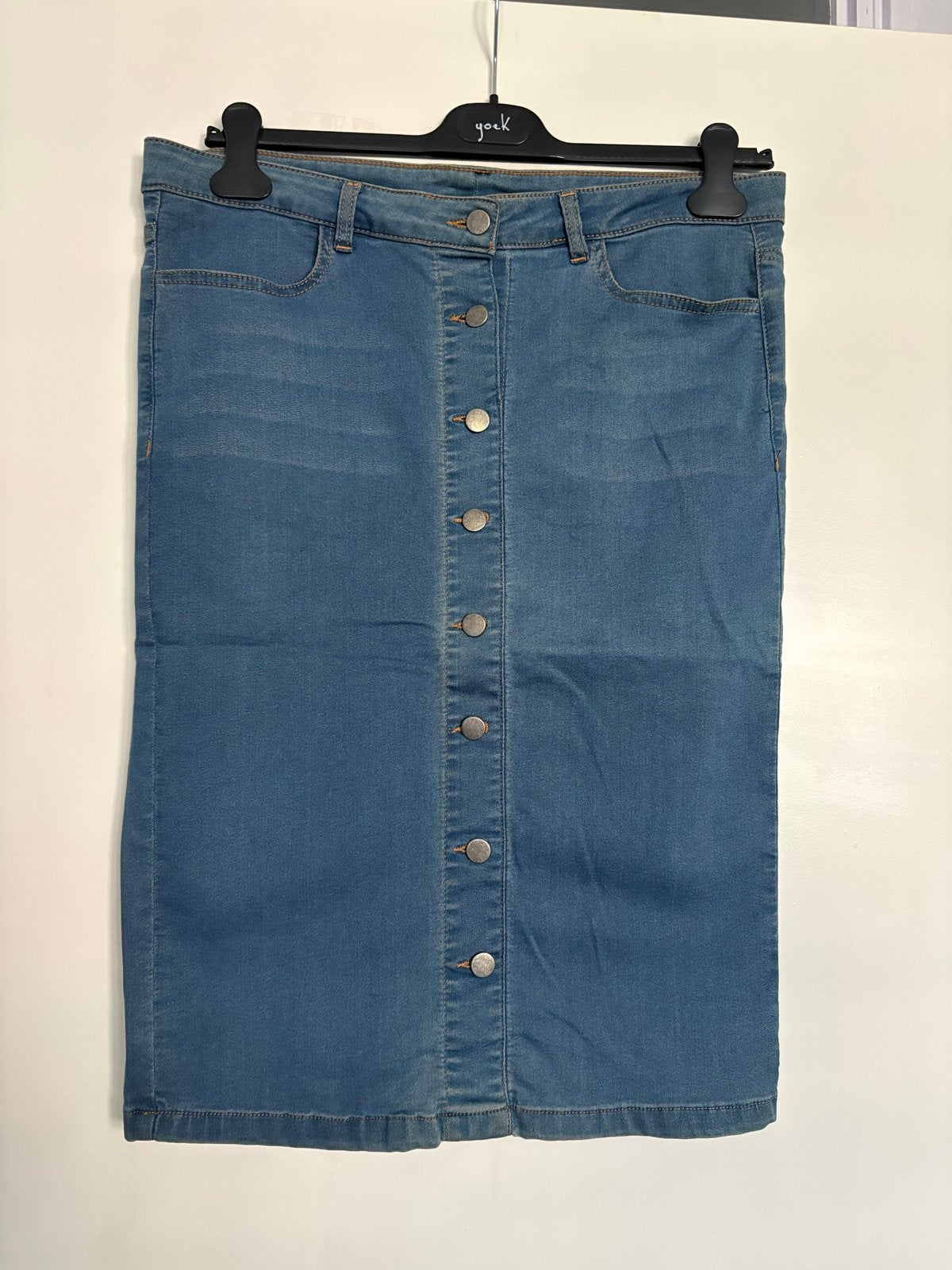 Yoek spijkerrok met knoopsluiting - Maat M, nieuw!, Kleding | Dames, Grote Maten, Ophalen of Verzenden, Nieuw, Blauw, Rok