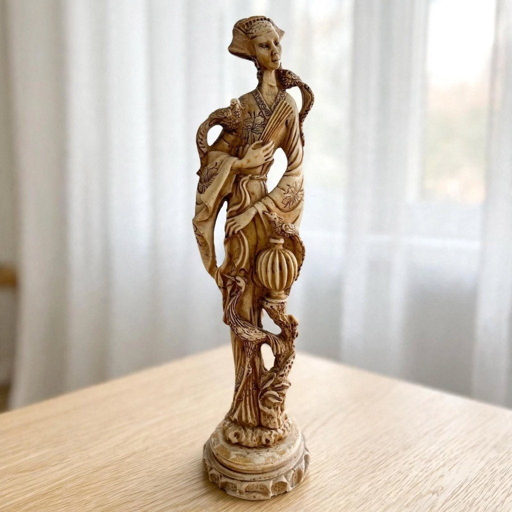 Groot Vintage Aziatisch Beeld 50cm - Geisha / Guanyin, Ophalen of Verzenden, Gebruikt, Mens