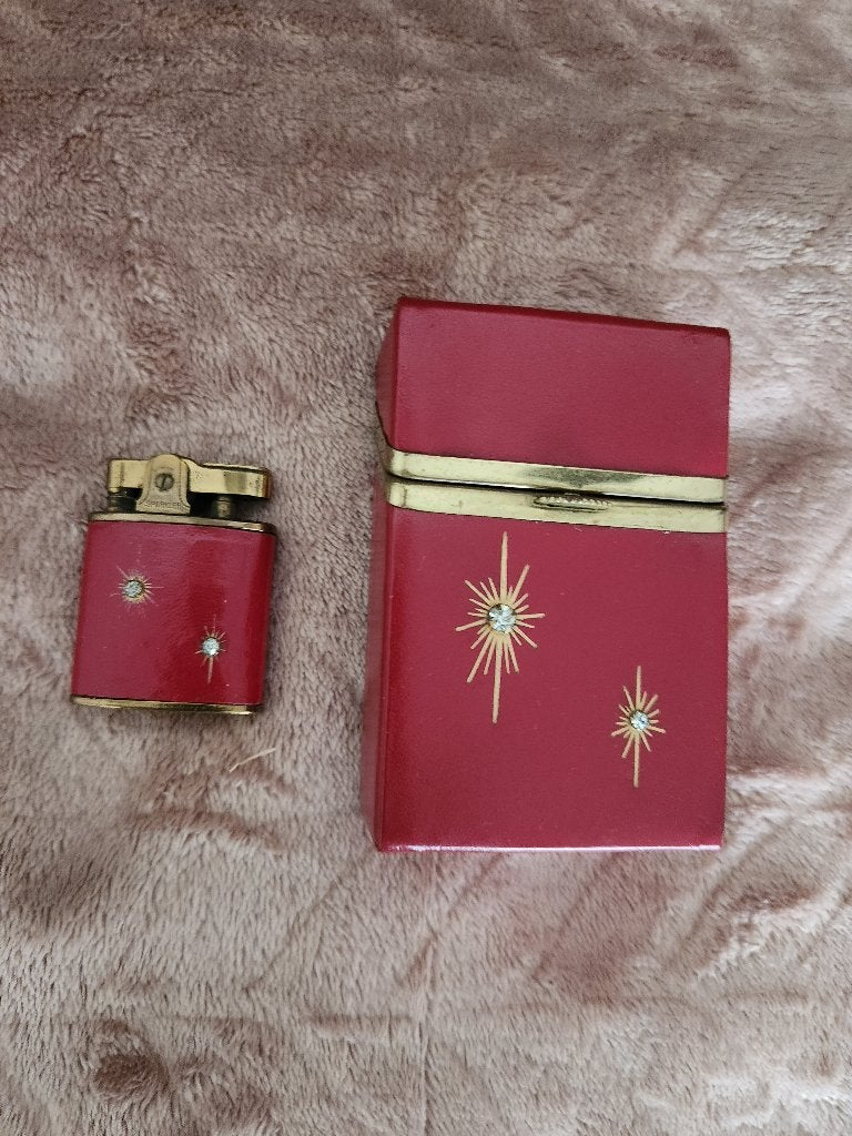 Vintage aansteker en sigaretten doos, Ophalen of Verzenden, Zo goed als nieuw, Aansteker