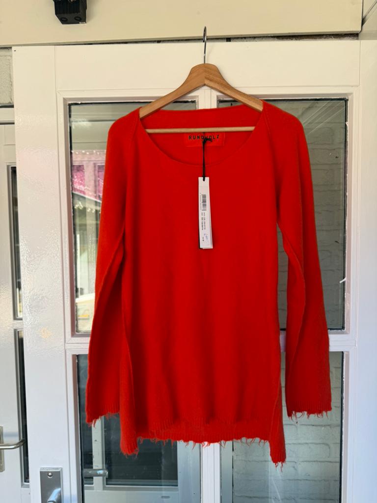 Mandarine zomer trui Rundholz Dip mt L, Maat 42/44 (L), Rundholz, Nieuw, Oranje