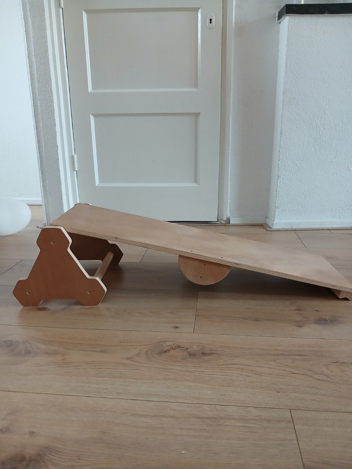 Houten balansbord / wip /glijbaan, Kinderen en Baby's, Speelgoed | Buiten | Speeltoestellen, Ophalen, Zo goed als nieuw, Overige typen
