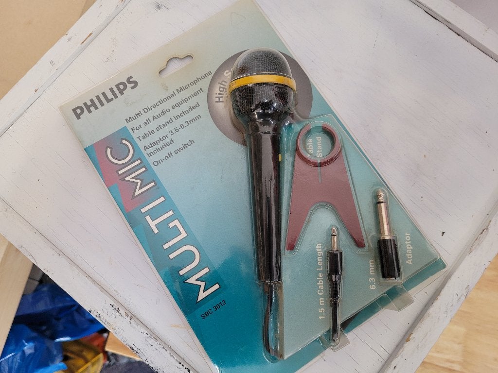vintage jaren 80 nieuw philips spraak zang microfoon, Muziek en Instrumenten, Microfoons, Ophalen of Verzenden, Nieuw, Zangmicrofoon