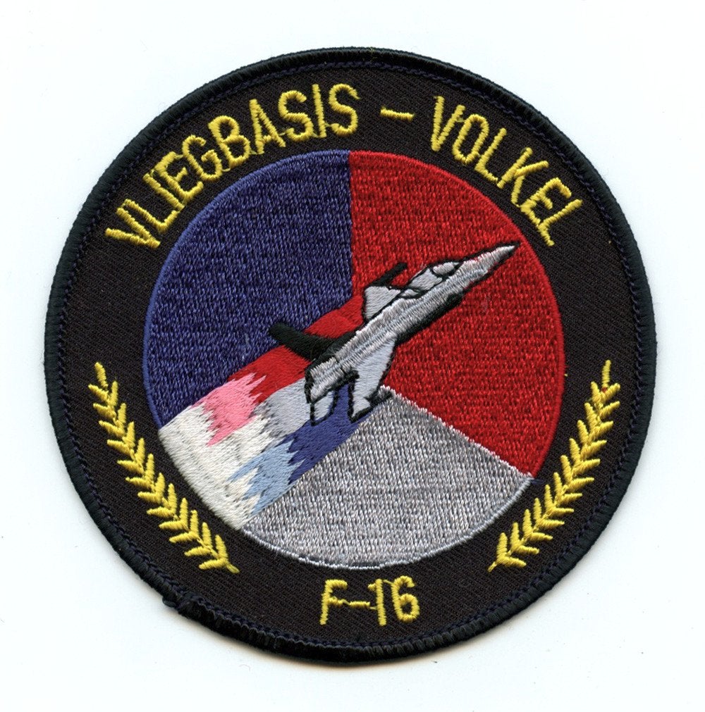 KLu luchtmacht patch F-16 roundel vliegbasis Volkel, Verzamelen, Ophalen of Verzenden, Luchtmacht, Nederland, Embleem of Badge