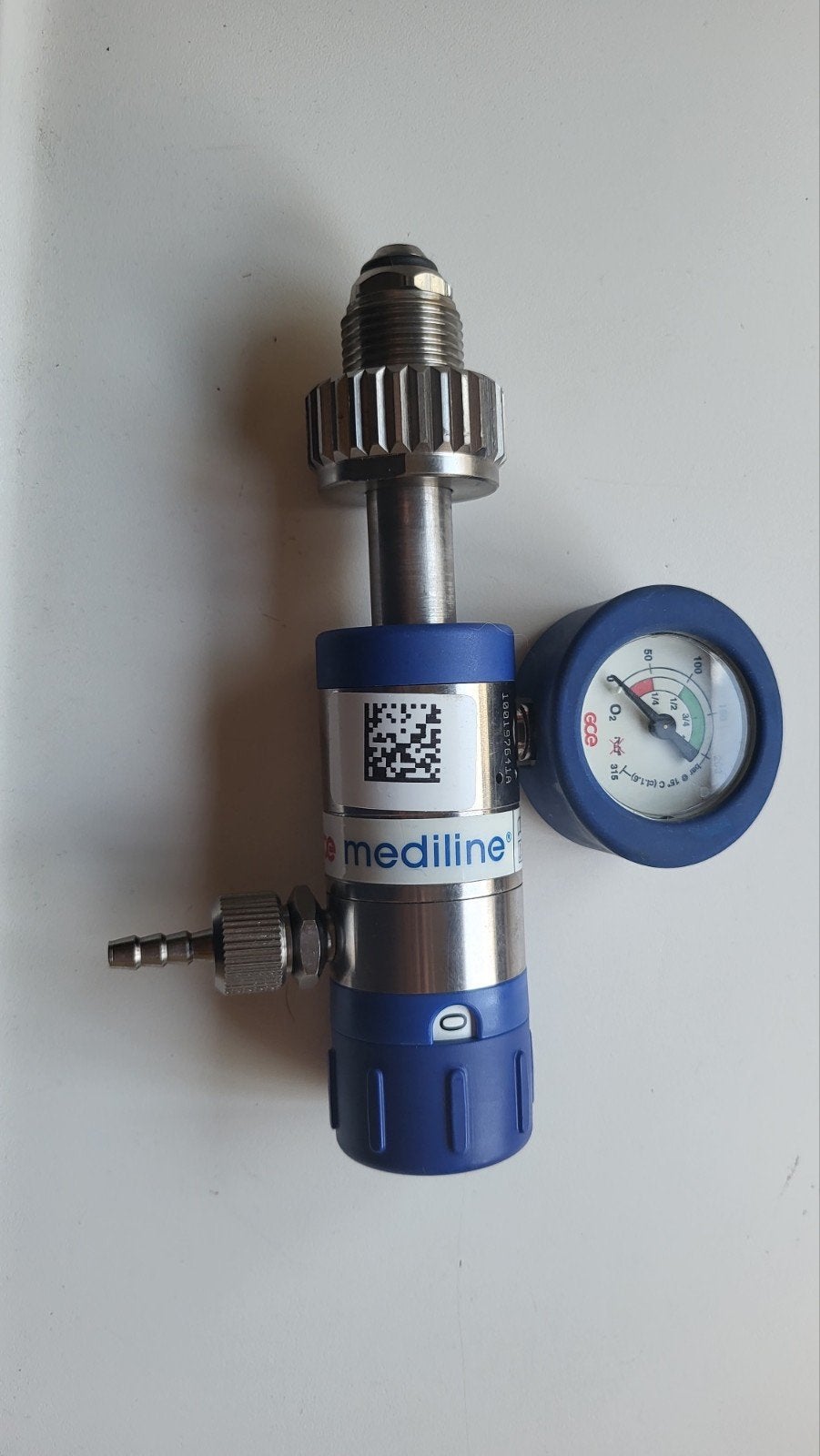 Mediline zuurstofdrukregelaar met manometer, Diversen, Verpleegmiddelen, Ophalen, Gebruikt