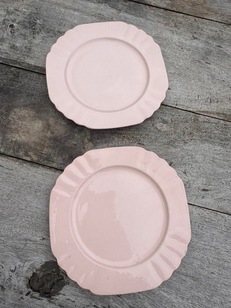 Boch roze  ontbijtbordjes 2 st, Ophalen of Verzenden