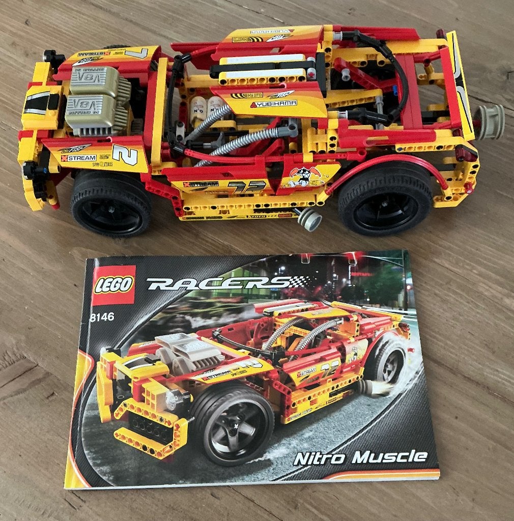 Lego Racers 8146 Nitro Muscle - Complete set met instructies, Gebruikt, Lego, Compleet, Ophalen of Verzenden