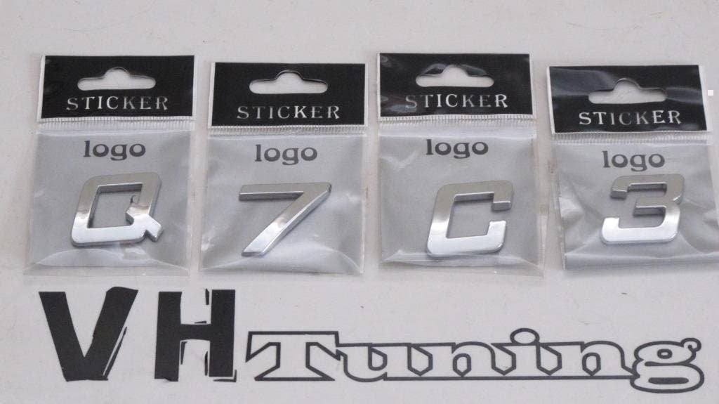 3D logo letters chroom, zelfklevend, merk sticker, Ophalen of Verzenden