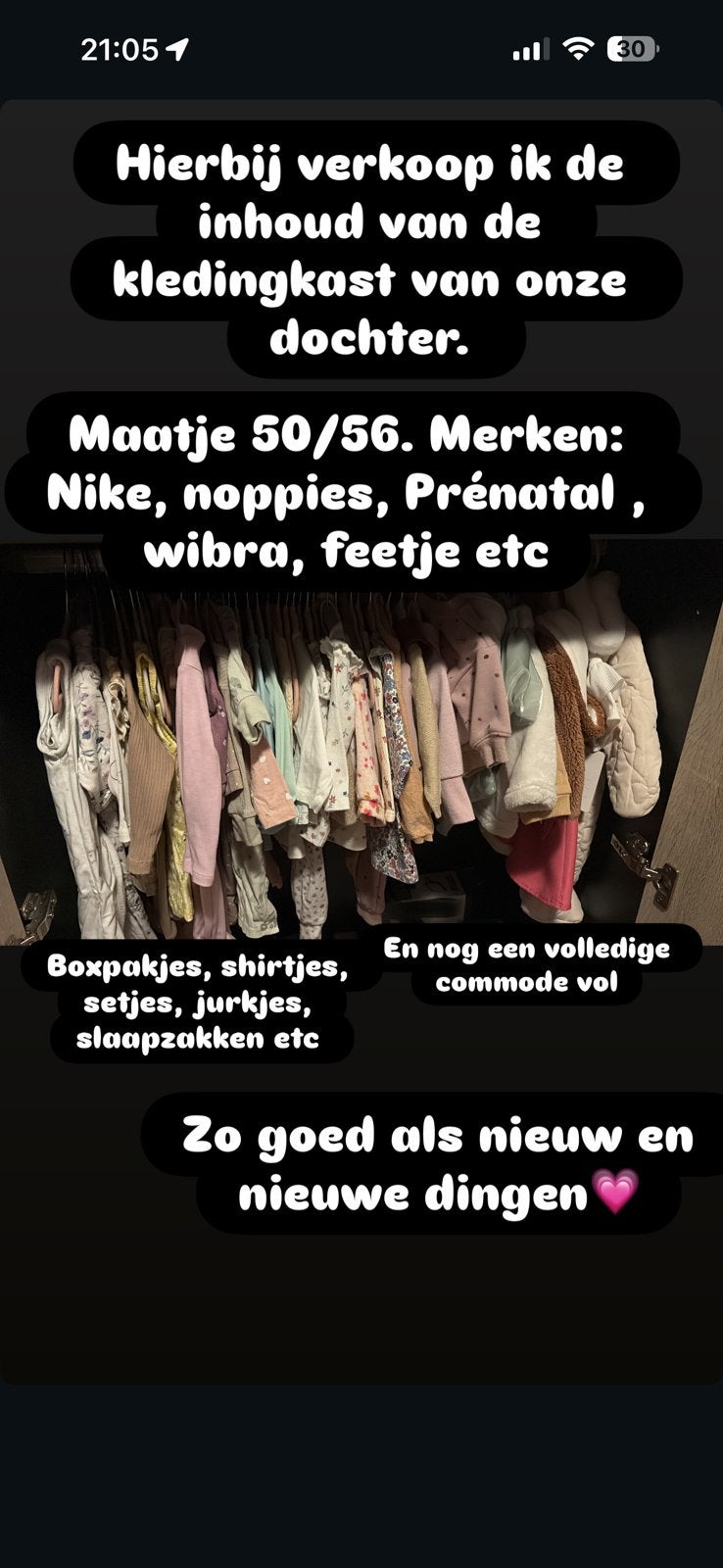 Baby kleding maat 50/56., Ophalen of Verzenden, Zo goed als nieuw, Maat 50